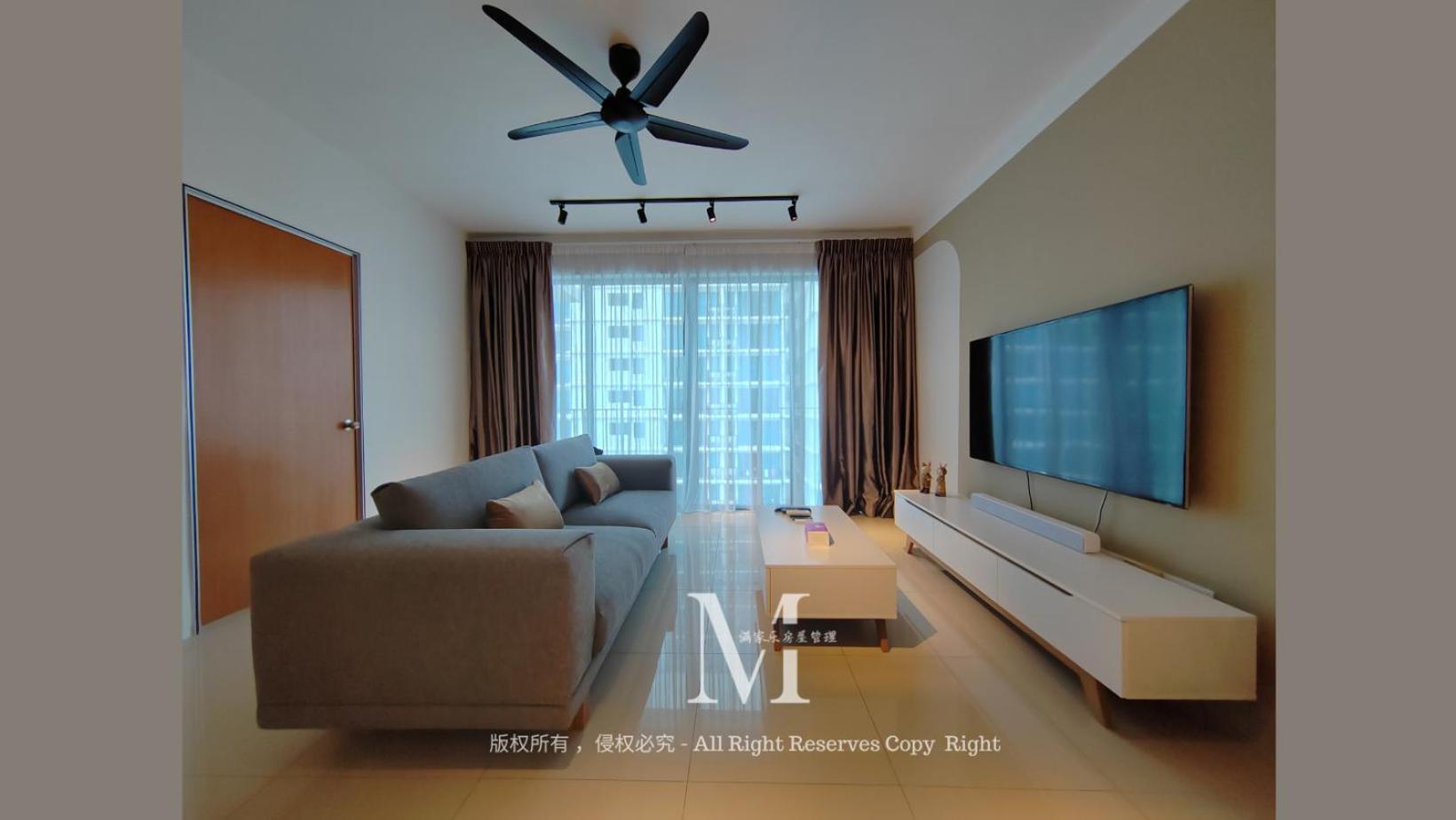 Apartment Trefoil Setia 30# Muji 原木 #2 Bedroom #1-4pax # Setia Mall