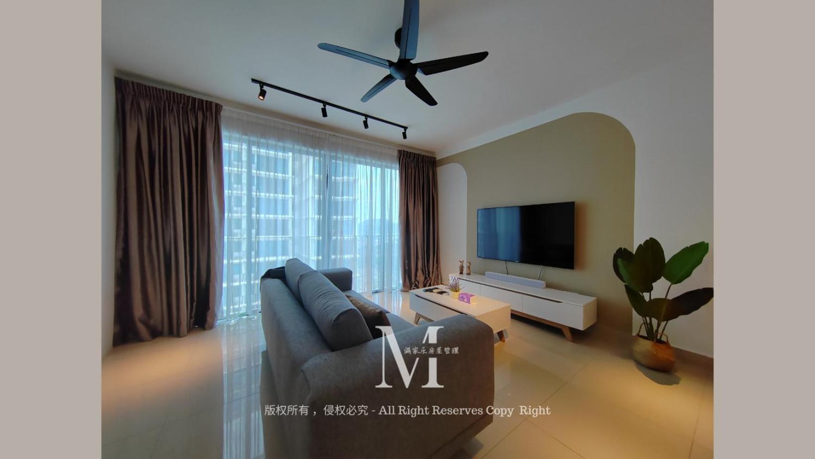 Trefoil Setia 30# Muji 原木 #2 Bedroom #1-4pax # Setia Mall